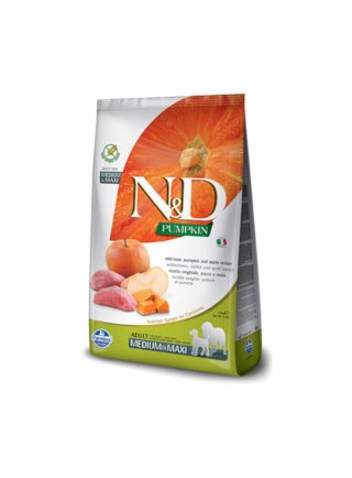 N&D FA Pumpkin Canine - Zucca & Cinghiale & Mela Adult Medium/Maxi
