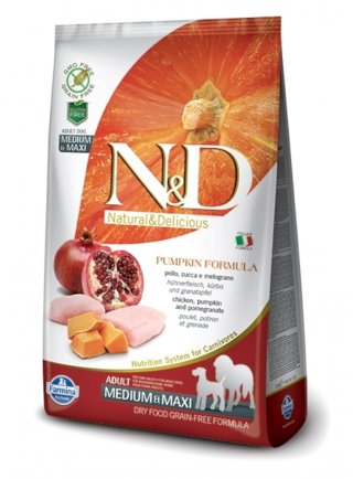 N&D FA Pumpkin Canine - Zucca & Pollo & Melograno Adult Medium/Maxi