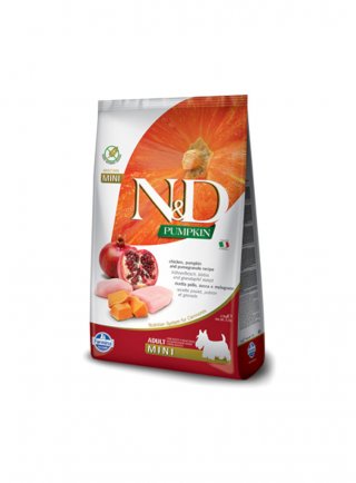 N&D FA Pumpkin Canine - Zucca & Pollo & Melograno Adult Mini