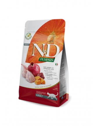 N&D FA PUMPKIN feline - ZUCCA & QUAGLIA & MELOGRANO ADULT 1,5kg
