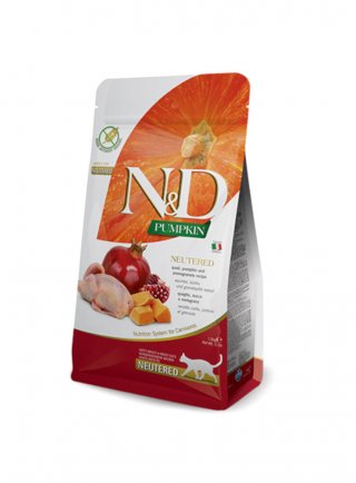 N&D FA PUMPKIN feline - ZUCCA & QUAGLIA & MELOGRANO ADULT STERILIZZATO 300g