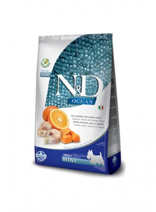 N&D Fblu Ocean Canine - Merluzzo & Zucca & Arancia Adult Mini