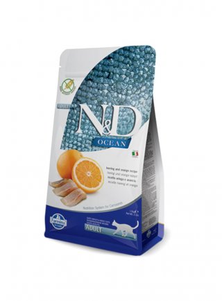 N&D Fblu Ocean Feline - Aringa & Arancia Adult