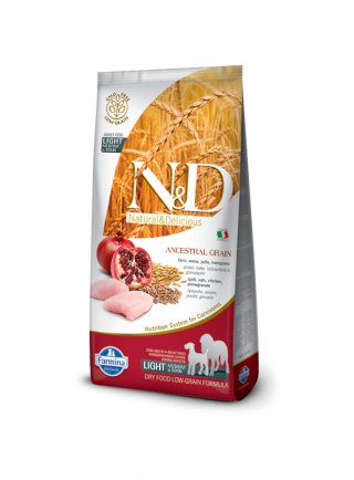 N&D FO Ancestral Canine - Grano & Pollo & Melograno Light Medium/Maxi
