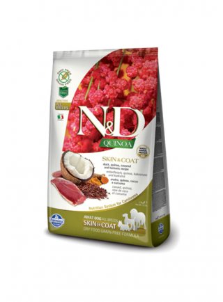 N&D FR Quinoa Canine - Skin&Coat Anatra & Cocco & Curcuma Adult All Breeds