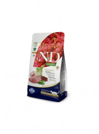 N&D FR QUINOA feline - DIGESTION AGNELLO & FINOCCHIO & MENTA ADULT 300g