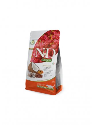 N&D FR QUINOA feline - SKIN&COAT QUAGLIA & COCCO & CURCUMA ADULT 1,5kg