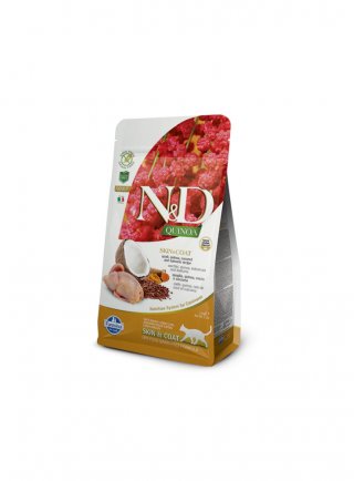 N&D FR QUINOA feline - SKIN&COAT QUAGLIA & COCCO & CURCUMA ADULT 300g