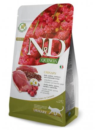 N&D FR QUINOA feline - URINARY ANATRA & MIRTILLI & CAMOMILLA ADULT 1,5kg