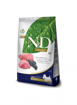 N&D FV PRIME GRAIN FREE canine - AGNELLO & MIRTILLO ADULT MINI 2,5kg