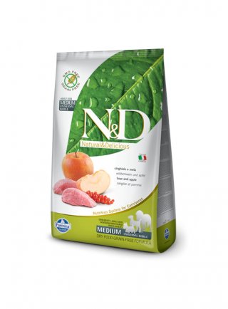 N&D FV Prime Grain Free Canine - Cinghile e Mela Adult Medium/Maxi