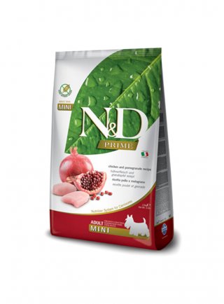 N&D FV PRIME GRAIN FREE canine - POLLO & MELOGRANO ADULT MINI 2,5kg