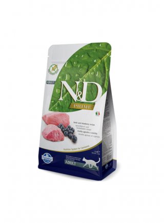 N&D FV PRIME GRAIN FREE feline - AGNELLO & MIRTILLO ADULT 300g
