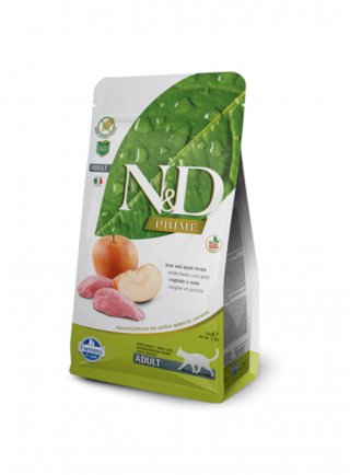 N&D FV PRIME GRAIN FREE feline - CINGHIALE & MELA ADULT 300g