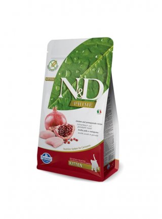 N&D FV PRIME GRAIN FREE feline - POLLO & MELOGRANO KITTEN 1,5kg