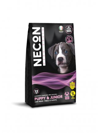 Necon Zero Grain Monoprotein Puppy Pesce, Piselli e Favetta