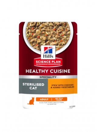 SP Feline Adult Healty Cusine Sterilised Chicken&Veg Stew 80g (604427)