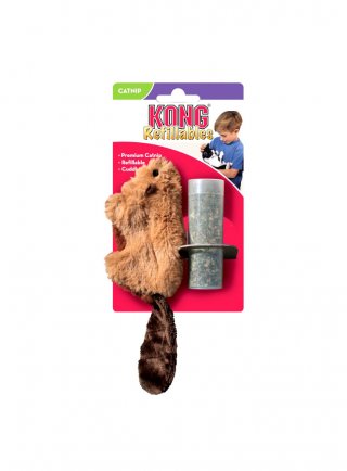 Kong Cat Refillable Castoro con Catnip - 16 cm