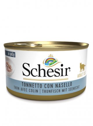 COD. 1064192 SCHESIR CAT TONNO NASELLO MULTIPACK 6x 85g Lattina