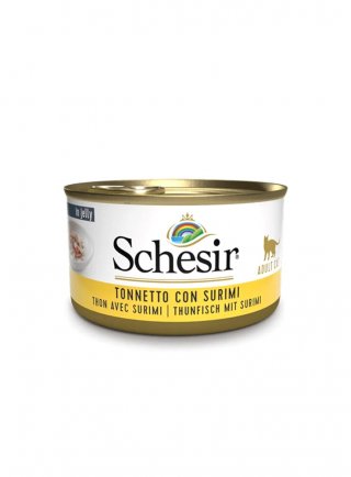 COD. 1064184 SCHESIR CAT TONNO SURIMI MULTIPACK 6x 85g Lattina