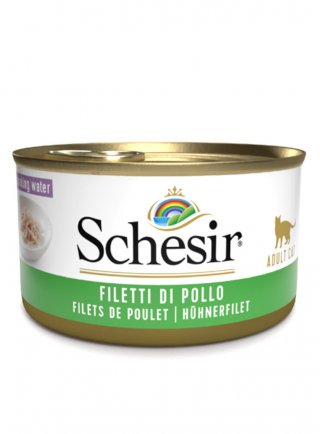 COD. 1064196 SCHESIR CAT FILLETTI POLLO MULTIPACK 6x 85g Lattina