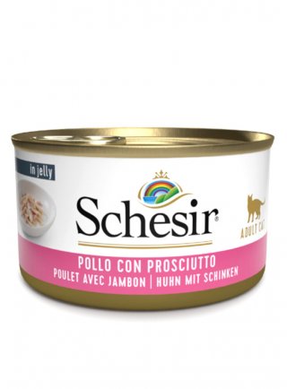 COD. 1064197 SCHESIR CAT FILETTI POLLO PROSCIUTTO MULTIPACK 6x 85g Lattina