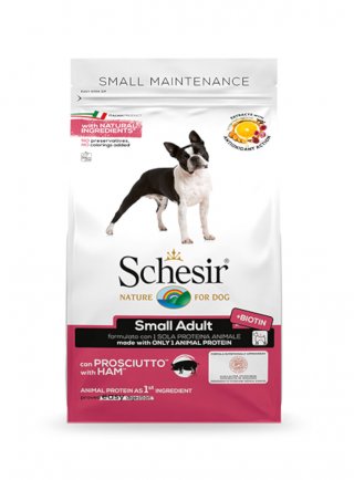 COD.2055003 SCHESIR DRY DOG SMALL PROSCIUTTO 800g