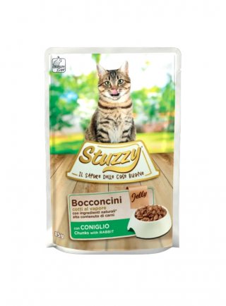 COD. 01043070 STUZZY CAT BOCCONCINI CONIG JELLY 85g Busta