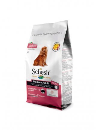 SCHESIR DOG DRY MEDIUM PROSCIUTTO 3Kg