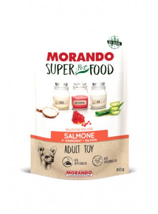 MORANDO ADULT TOY MOUSSE SALMONE busta 80g Superfood - cane