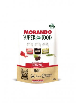MORANDO ADULT MOUSSE MANZO busta 85g Superfood - gatto
