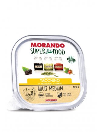 MORANDO ADULT MEDIUM patè TACCHINO 300g Superfood - cane