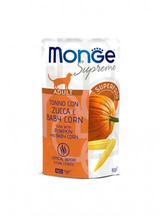 Monge SUPREME ADULT Tonno Zucca Mais buste 80g - gatto