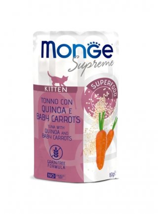 Monge SUPREME KITTEN Tonno Quinoa Mais buste 80g - gatto