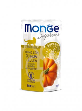 Monge SUPREME STERIL Tonno Quinoa Zucca buste 80g - gatto