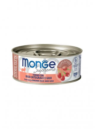 Monge SUPREME STERIL Tonno Riso Goji lattina 80g - gatto