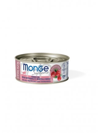 Monge SUPREME STERIL Tonno Riso Mirtilli lattina 80g - gatto