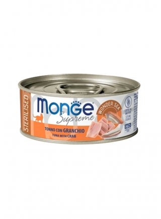 Monge SUPREME STERIL Tonno Granchio lattina 80g - gatto