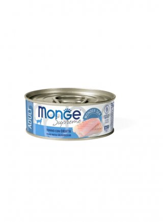 MONGE SUPREME ADULT Tonno Orata lattina 80g - gatto