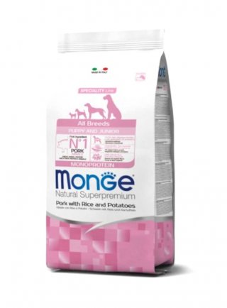 Monge Puppy & Junior SPECIALITY All Breeds Maiale Riso Patate 2,5kg - cane
