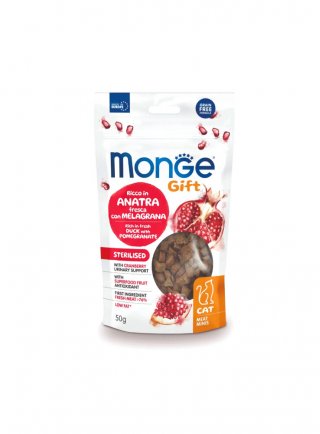 Monge GIFT CRUNCHY Sterilised Anatra e mirtilli 60g - gatto