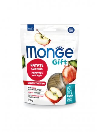 Monge GIFT FRUITS CHIPS digestion Patate con mela sensitive 150g - cane