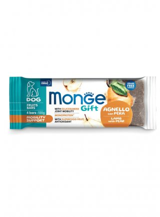 Monge GIFT BARS Mobility support Agnello e pera 100g - cane