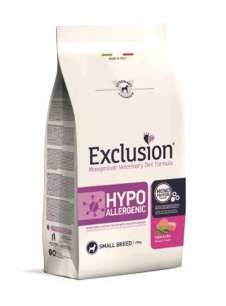 EXCLUSION DIET DOG HYPOALLERGENIC PORK & PEA SMALL 2kg