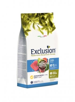 EXCLUSION MONOPROTEIN DOG ADULT TUNA MEDIUM 3kg