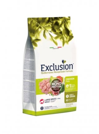 EXCLUSION MONOPROTEIN DOG ADULT CHICKEN LARGE 12kg