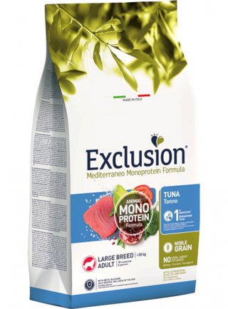 EXCLUSION MONOPROTEIN DOG ADULT TUNA LARGE 12kg