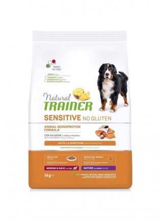 PROMO - TRAINER Natural DOG Maturity M/M 3Kg Salmone SENSITIVE NO GLUTEN
