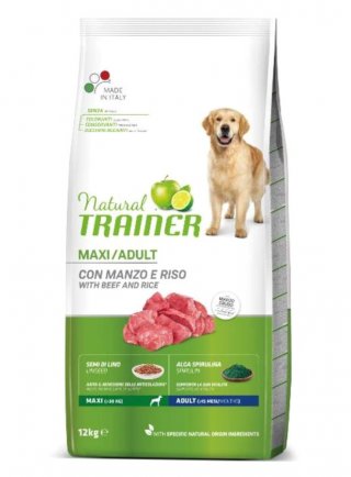 PROMO - TRAINER Natural DOG Maxi 12kg Manzo e Riso
