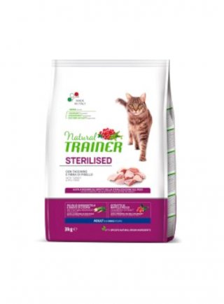 TRAINER Natural CAT Adult STERILIZED 3Kg CARNI BIANCHE FRESCHE TRAINER Natural CAT Adult STERILIZED 3Kg CARNI BIANCHE FRESCHE